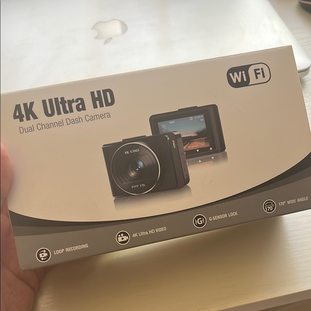 Brand New Unopened 4K Ultra HD Dual Channel Dash Camera - Black